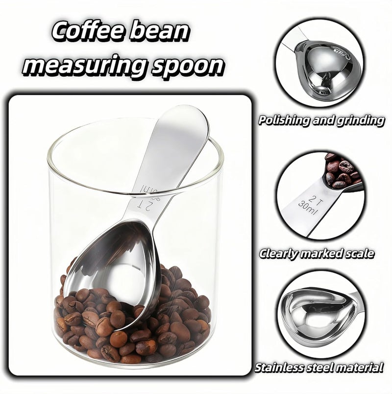 RyanDesign 30ml Stainless Steel Coffee Scoop, 2 Tbsp Measuring Spoons for Protein Powder, Sugar, Flour & Tea - Short Handle, Laser Etched Markings, Dishwasher Safe, Heavy-Duty 304 Food-Grade Steel - Image 5